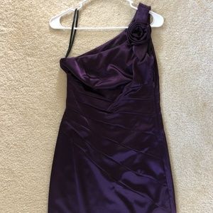 Deep Purple Formal One-Shoulder Dress (Size 3)